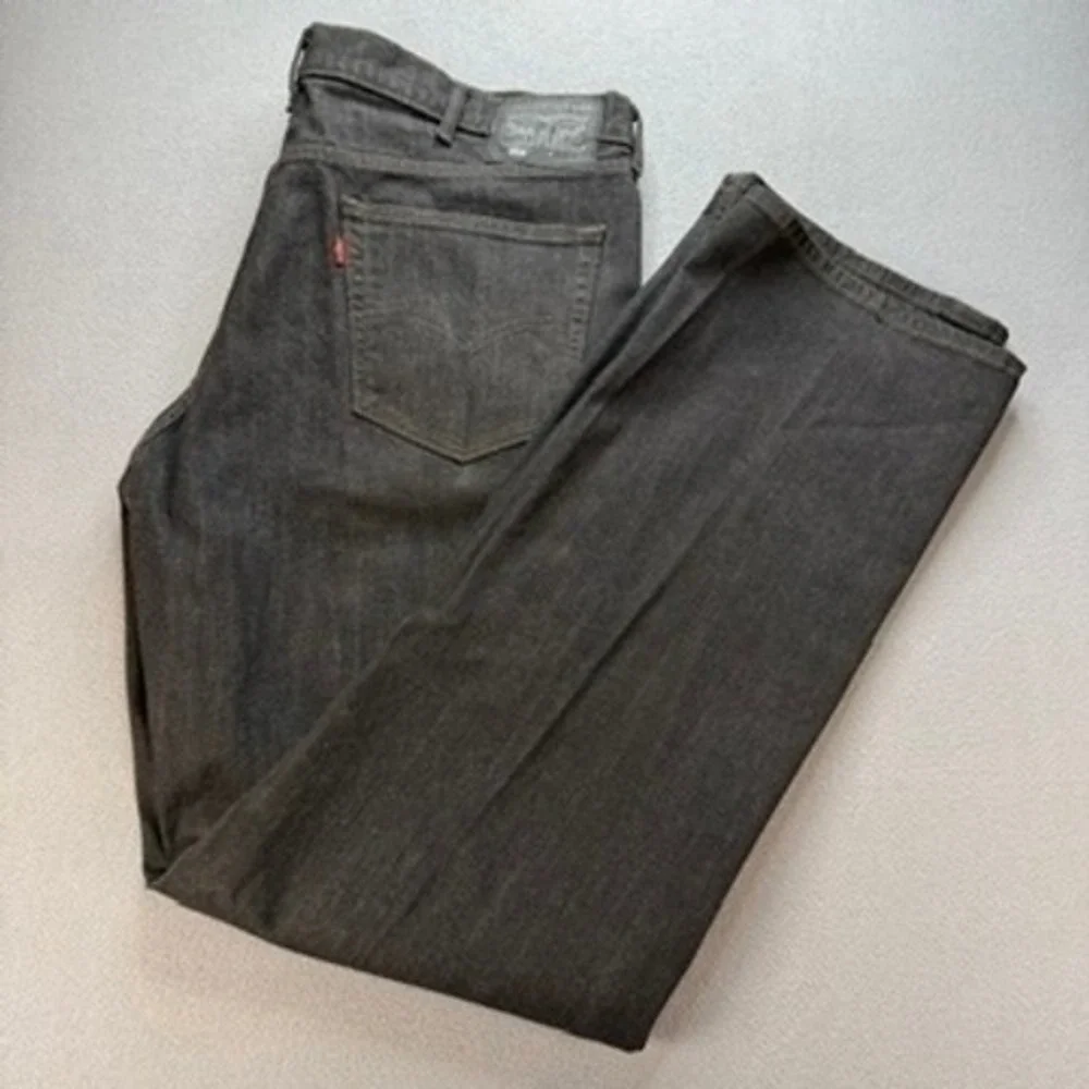 Levis 559 Jeans Relaxed Straight Fit 42x36 (FIT 42x35) Black Denim Stretch Pants
